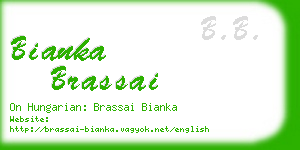 bianka brassai business card